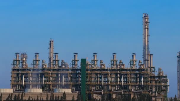 Tempo Lapso Refinaria Petróleo Planta Industrial Com Céu Tailândia — Vídeo de Stock