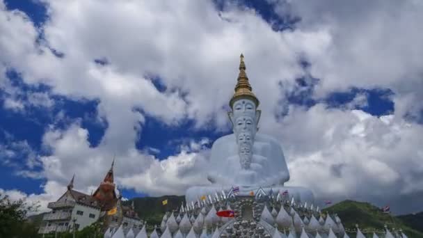 Tempo Lapso Cinco Budas Wat Phra Thad Pha Son Kaew — Vídeo de Stock