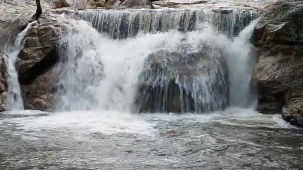 Some Floor Kao Chon Waterfall Suan Phueng Ratchaburi Thailand — Stock video