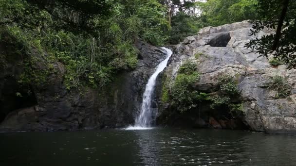 Kot Cachoeira Bela Pequena Cachoeira Província Saraburi Tailândia — Vídeo de Stock