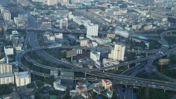 Bangkok Stadt Tagesansicht Mit Hauptverkehr Thailand — Stockvideo