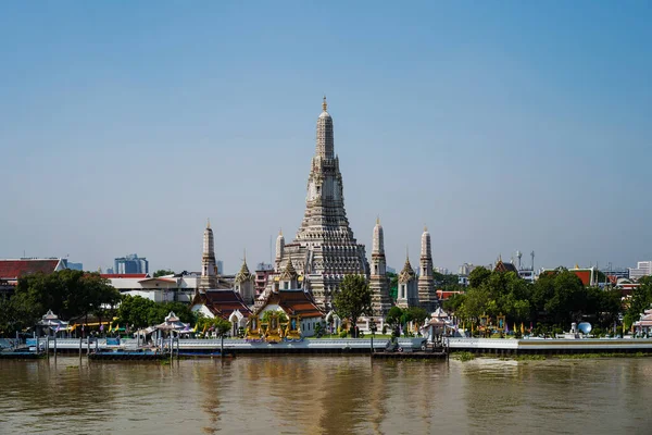 Bangkok Thailand Ekim 2020 Chao Phraya Nehri Ile Wat Arun — Stok fotoğraf