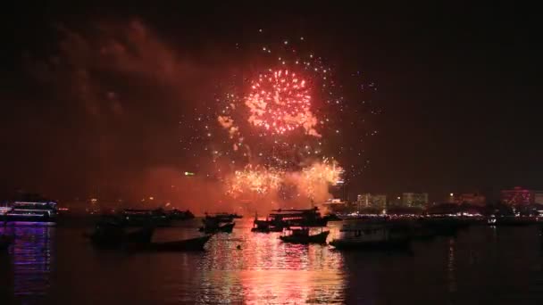 Festival International Feux Artifice Pattaya Chonburi Thaïlande — Video