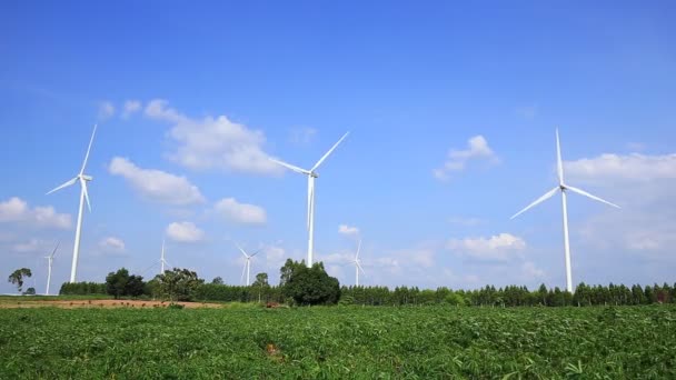 Wind Turbine Wind Farm Cloud Sky — Stock Video