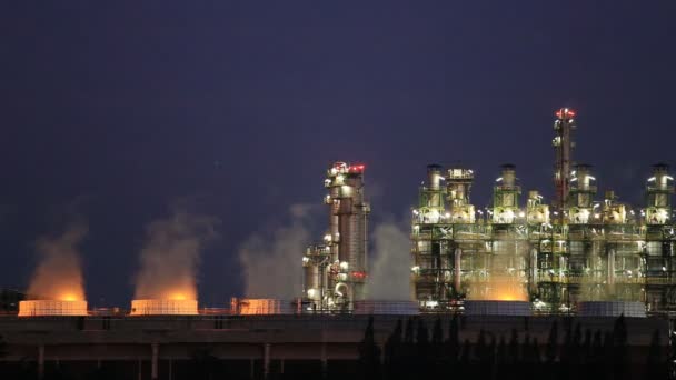 Planta Industrial Refinería Petróleo Con Cielo Tailandia — Vídeos de Stock