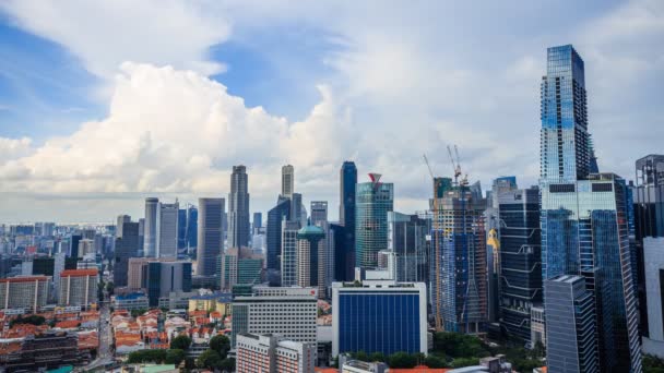 Caducidad Vista Del Paisaje Urbano Ciudad Singapur — Vídeo de stock