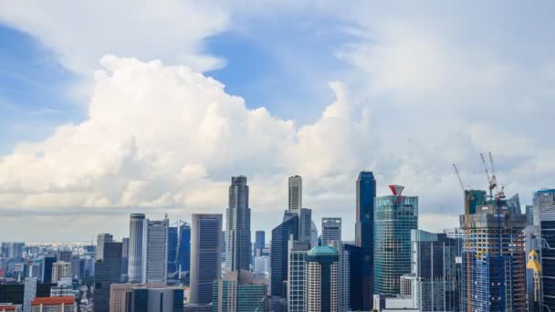 Tempo Lapso Vista Paisagem Urbana Cidade Singapura — Vídeo de Stock