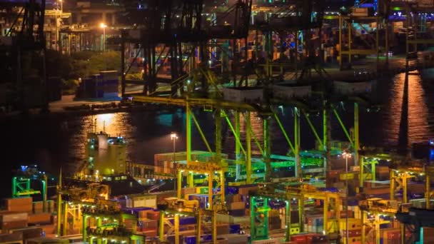シンガポール 8月20 2017 シンガポールの商業港のタイムラプス それは世界で最も忙しいインポートの一つであります 物流ポート — ストック動画