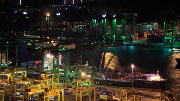 新加坡 2017年8月20日 新加坡商业港口时差 是世界上最繁忙的进出口和物流港口之一 — 图库视频影像