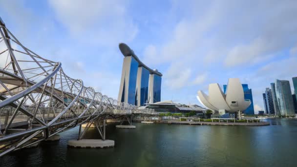 Временной Промежуток Обзора Города Сингапура — стоковое видео