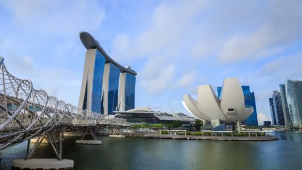 Временной Промежуток Обзора Города Сингапура — стоковое видео