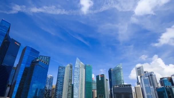 Tempo Lapso Visão Edifício Distrito Negócios Central Cidade Singapura Com — Vídeo de Stock