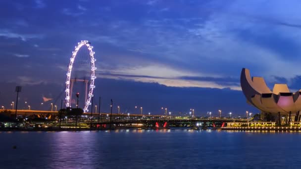 Время Восхода Солнца Сингапуре — стоковое видео