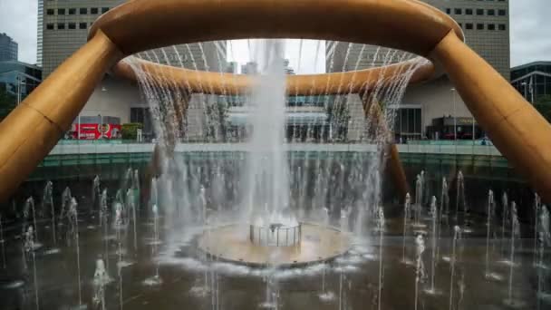 Singapore Aug 2017 Time Lapse Fountain Wealth Είναι Διάσημο Μέρος — Αρχείο Βίντεο