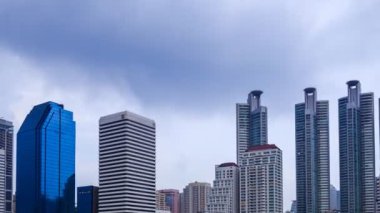 Bangkok şehrinin Bangkok 'taki Benjakitti Park, Bangkok, Tayland manzarası