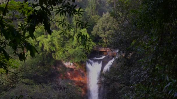 Haew Suwat Wasserfall Khao Yai Nationalpark Thailand — Stockvideo