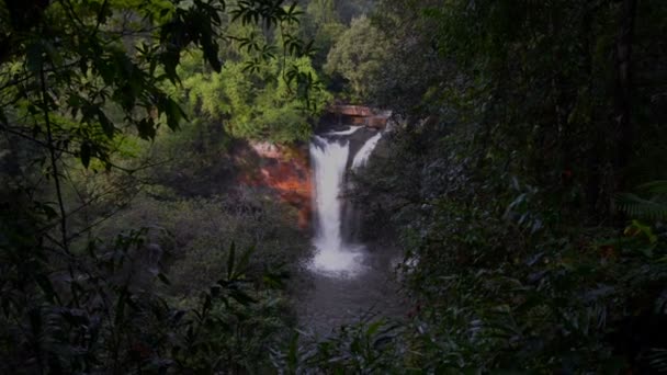 Haew Suwat Waterfall Khao Yai National Park Thailand — Stock Video