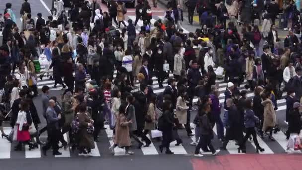 Tokyo Japan Mars 2019 Slow Motion För Människor Som Går — Stockvideo
