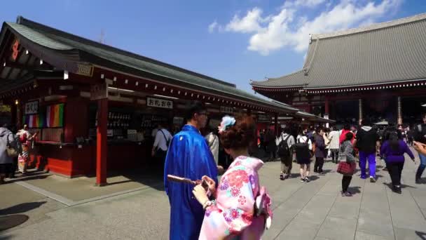 東京都 2019年3月27日 未確認の方が浅草の浅草寺を訪れる — ストック動画