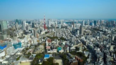 Tokyo şehrinin havadan görünüşü, Japonya