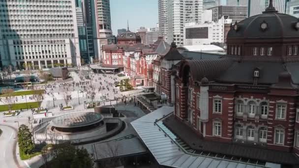 Tokyo Istasyonunun Zaman Aşımı Tokyo Japonya Daki Marunouchi Bölgesinde Bir — Stok video