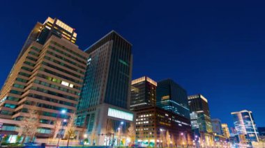 Tokyo, Japonya 'daki ofis binalarının zaman aşımına uğramış.