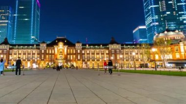 Marunouchi iş bölgesindeki Tokyo İstasyonu 'nun zaman aşımı, Japonya