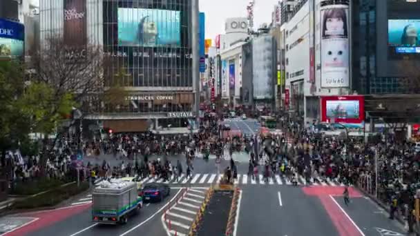 Tokio Japonsko Března 2019 Den Nocí Zánik Lidí Aut Proslulé — Stock video