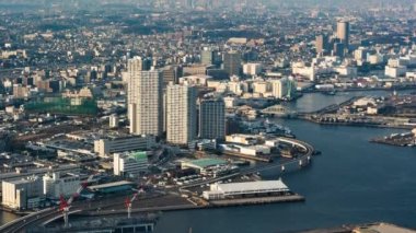 YOKOHAMA, JAPONYA - 26 Mart 2019: Yokohama Şehri, Japonya