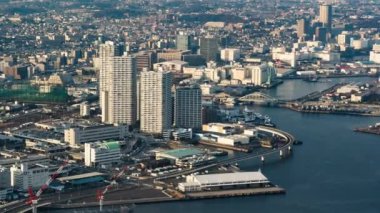YOKOHAMA, JAPONYA - 26 Mart 2019: Yokohama Şehri, Japonya