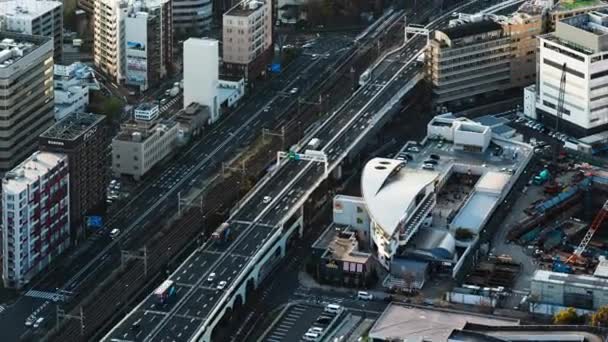 Lapso Tempo Tráfego Vista Cidade Yokohama Japão — Vídeo de Stock