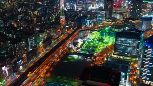 Yokohama Japan Maart 2019 Tijdsverloop Yokohama Stadsgezicht Nachts Japan — Stockvideo