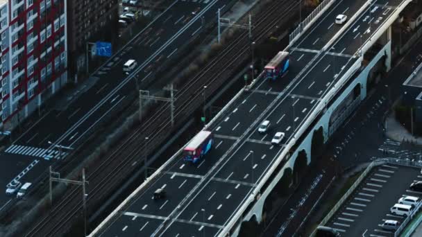 交通の時間経過と横浜の街の景色 — ストック動画
