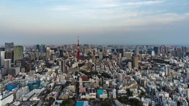Dzień Nocy Upływ Czasu Tokio Miasta Japonia — Wideo stockowe