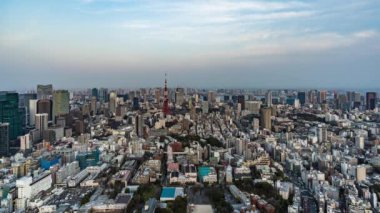 Tokyo şehrinin, Japonya 'nın gece gündüz akışı