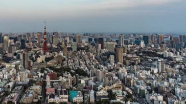 Tokyo şehrinin, Japonya 'nın gece gündüz akışı
