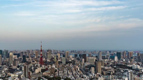Dia Noite Lapso Tempo Cidade Tóquio Japão — Vídeo de Stock