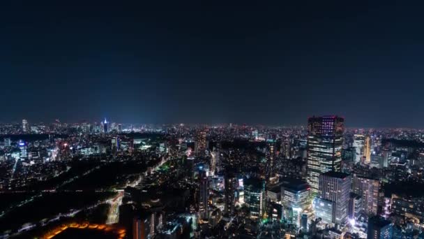 Časová Prodleva Tokia Noci Japonsko — Stock video