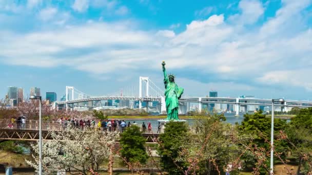 Tokyo Japão Março 2019 Lapso Tempo Turista Não Identificado Visitou — Vídeo de Stock