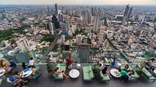 Bangkok Tailândia Julho 2019 Lapso Tempo Pessoas Não Identificadas Com — Vídeo de Stock