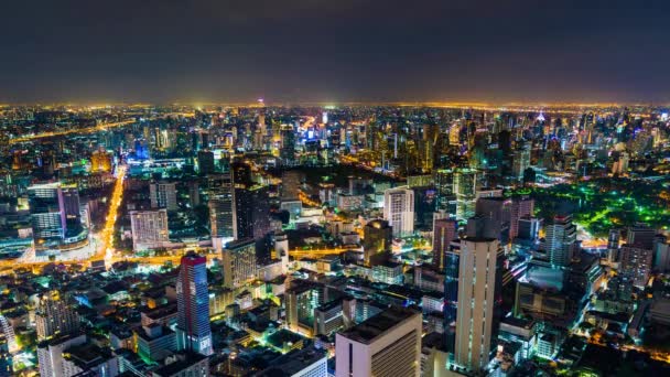 Tid Förflutit Bangkok Stad Natten Thailand — Stockvideo