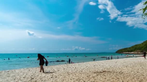 Lapso Tiempo Sai Kaew Beach Rayong Tailandia — Vídeos de Stock