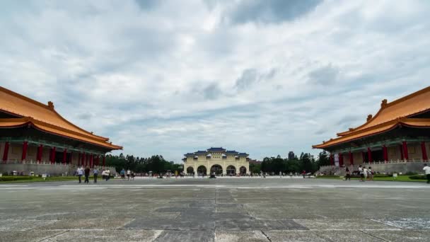 Zeitraffer Des Freiheitsplatzes Der Chiang Kai Shek Memorial Hall Taipeh — Stockvideo