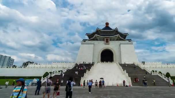 Time Lapse Chiang Kai Shek Memorial Hall Στην Ταϊπέι Ταϊβάν — Αρχείο Βίντεο