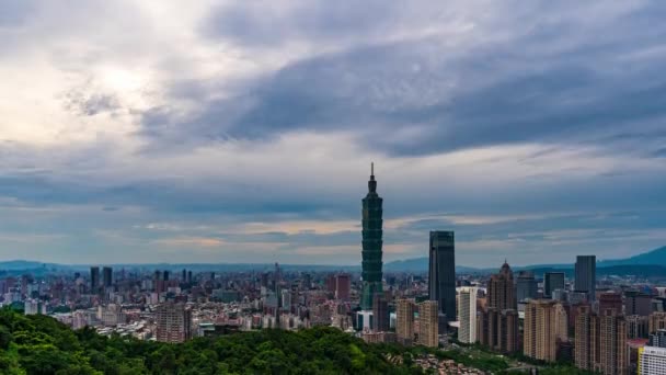 Время Перерыва Просмотре Города Тайбэе Тайвань — стоковое видео