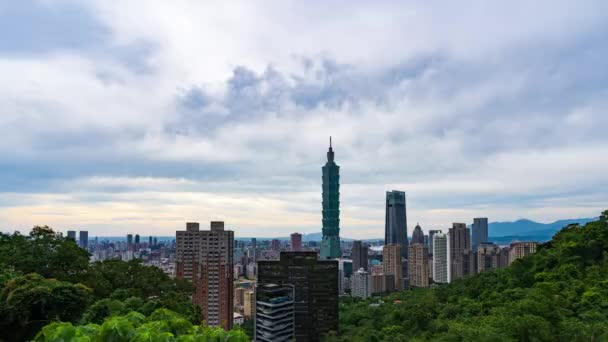 Ora Expirare Vederii Orașului Taipei Taiwan — Videoclip de stoc