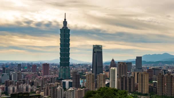 Ora Expirare Vederii Orașului Taipei Taiwan — Videoclip de stoc
