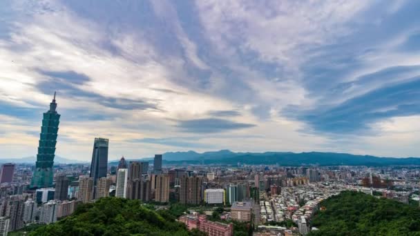 Upływ Czasu Widok Miasto Taipei Tajwan — Wideo stockowe