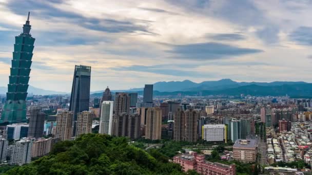 Lapso Tempo Vista Cidade Taipei Taiwan — Vídeo de Stock