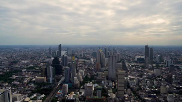 Bangkok Miasto Rzeką Chao Phraya Tajlandia — Wideo stockowe